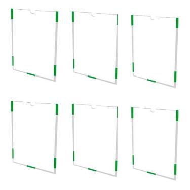 Imagem de Display Acrílico A4 Kit Com 6 Para Avisos No Elevador - Branco - Maxcr