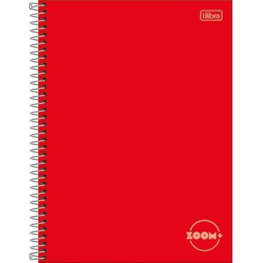 Imagem de Caderno 01X1 Capa Dura Zoom+ 96 Folhas Vermelho Pacote com 4 - Tilibra