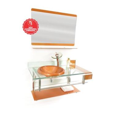 Imagem de Gabinete de Vidro 90cm para Banheiro Cuba Chapéu - Inglaterra  - EKASA