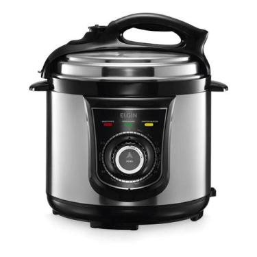 Imagem de Panela de pressão elétrica elgin 4 litros 840w inox 10 receitas 127v, 