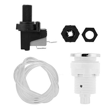 Imagem de YOUTHINK Botão do Interruptor de Pressão de Ar, Microinterruptor de Botão de Ar do Tubo de Ar de PVC Antienvelhecimento 16A Com Fácil Instalação para Banheira de Massagem, Descarte de