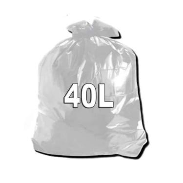Imagem de Sacos De Lixo Transparente 40l Reforçado 5 Micra 100 Unid