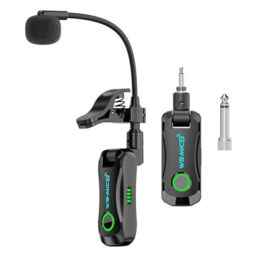 Imagem de oshhni Microfone multifuncional Plug and Play para instrumentos, com alcance de 30 metros, ideal para violoncelo, saxofone, trombone e trompa, perfeito para