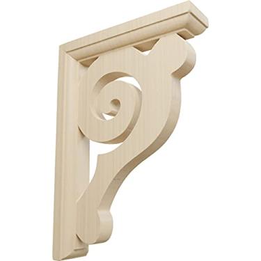 Imagem de Ekena Millwork BKT01X06X08BURW-CASE-6 Suporte Bulwark (6 unidades), 3,8 cm L x 15,2 cm P x 21,5 cm A