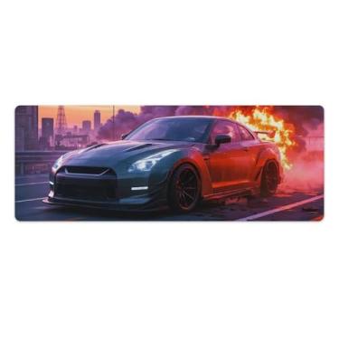Imagem de HouLaiZhe JDM Car R35 Doomsday Ruins Gaming Mouse Pads JDM Car Desk Pads Grandes Mousepads para Teclado Desktop Tapete de Computador 30 x 80 cm