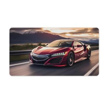 Imagem de Vermelho JDM Carro NSX Esporte Speed Desk Mesa Mouse Pad Antiderrapante Grande Material de Escritório Tapete de Mesa Impermeável Borracha Mesa Escrita Pad para Escritório Jogo Casa 40X75 cm