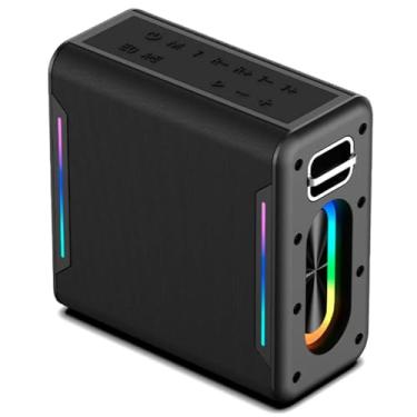 Imagem de Caixa de Som Portátil 60W Bluetooth 5.0 com Iluminação RGB, 2 Microfones Sem Fio, Bateria 6000mAh, IPX4, Entradas USB/MicroSD/Guitarra, Graves Potentes, Autonomia 6h e Robusta de Alta Performance