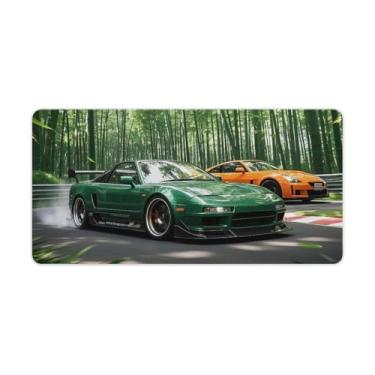Imagem de HouLaiZhe Vintage NSX Vs 350Z Drift Car JDM Gaming Mouse Pads JDM Car Desk Pads Grandes Mousepads para Teclado Desktop Tapete de Computador 30 x 60 cm