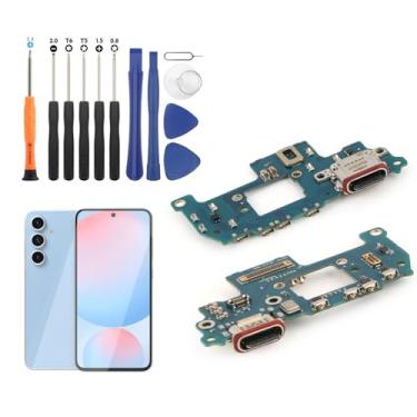 Imagem de Porta de carregamento USB de substituição para Samsung Galaxy S24 FE 5G SM-S721U Cabo flexível conector de base USB para Samsung S24 FE 5G Placa de carregamento cabo flexível conjunto com ferramentas