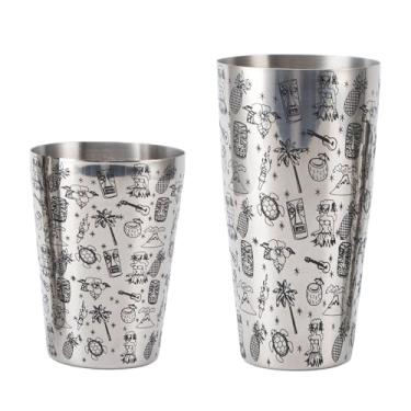 Imagem de TOPINCN Coqueteleira de Aço Inoxidável 304 Premium, Conjunto Profissional de Boston Shakers Com Designs Criativos, Misturador de Bebidas de Martini de Metal para Bartenders