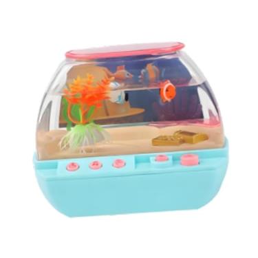 Imagem de Fenteer Aquário de brinquedo para crianças, máquina de histórias educativa para aprendizado precoce, ideal para bebês e crianças pequenas, Azul