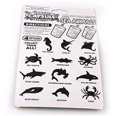 Imagem de Sanpyl Cápsulas de Crescimento Incríveis, Mini Cápsulas Coloridas de Esponja de Animais para Lembrancinhas de Festa Com Tema Zoológico, Recompensas Motivacionais Multicoloridas, 4 Pacotes (Colorido)