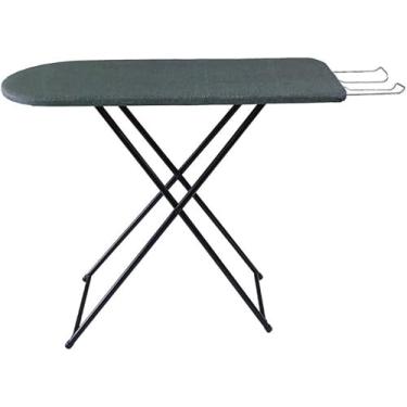 Imagem de Tábua de Passar Roupa Mesa Porta Ferro Resistente Tradicional Dobrável Com 3 Regulagens