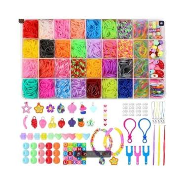 Imagem de Kit Vibrante Para Fazer Pulseiras DIY Com 36-40 Grades De Elásticos Lu