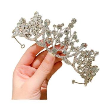Imagem de Partido Rhinestone Crown, não machuca o cabelo, temperamento Diadema, 
