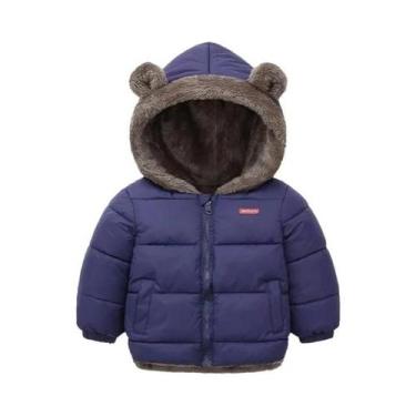 Imagem de Jaqueta De Inverno Para Meninas E Meninos, Casaco De Veludo Grosso De 