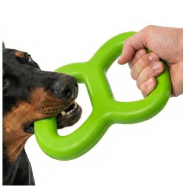 Imagem de Fuzzl Tugger natural de borracha ecológica – Brinquedo grande para cães – 100% borracha natural, durável e ecológico – Brinquedo seguro para mastigar e buscar para brincadeiras e treinamento