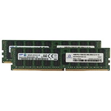 Imagem de Original de fábrica 32 GB (2 x 16 GB) compatível com Dell Poweredge, Precision DDR4 2133MHZ PC4-17000 ECC Chip registrado RDIMM 2Rx4 CL15 1.2v Atualização RAM de servidor Adamanta