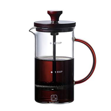 Imagem de Cafeteira French Press Aço Inoxidável Vidro Borossilicato Plunger de Café Chá Design Estético Fino Duradouro para Casa Escritório Acampamento Preparo