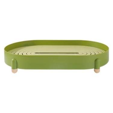 Imagem de fruteira cesta Suporte para frutas multifuncional plástico com drenagem de frutas bancada