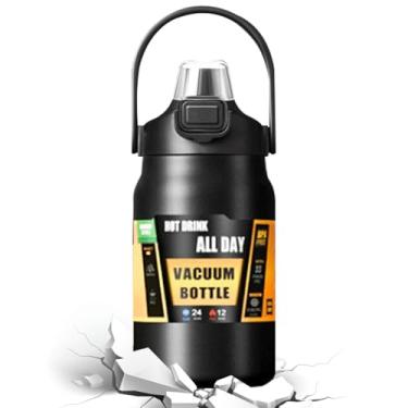 Imagem de Garrafa Térmica - Copo Térmico com Alça,Garrafa de Água Inoxidável de Alta Capacidade Mantém Calor por 8h e Frio por 12h,para Leite e Bebidas, Caminhadas, Desportos, Ginásio e