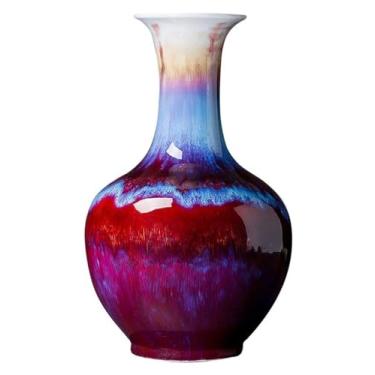 Imagem de Vaso decorativo de cerâmica simples de alta qualidade para decoração de casa, casa, casamento, sala de estar, quarto, mesa de escritório, decoração de casa
