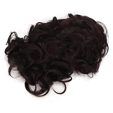 Imagem de Cryfokt Perucas Curtas Pretas Encaracoladas Masculinas Estilo Realista para Festa, Uso Diário, Cabelo Sintético de Alta Temperatura