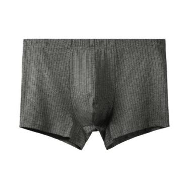 Imagem de Cuecas Boxer Masculinas De Algodão Puro Respirável Finas E Confortávei