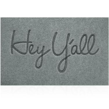 Imagem de Tapetes externos para porta da frente, entrada interna, com traseira de borracha antiderrapante, engraçado, durável, resistente, capachos de entrada, cinza claro 91 cm x 61 cm