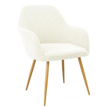 Imagem de Yonus Capas para cadeira de sala de jantar, conjunto de capas de poltrona removíveis para sala de estar (1, branco puro)