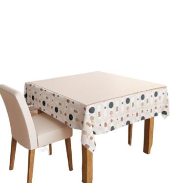 Imagem de Toalha de Mesa Quadrada 4 Lugares - Estampa Digital Rosa, 140x140cm, Tecido Poliéster de (05)