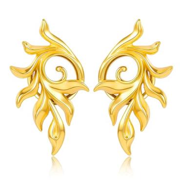 Imagem de DOEARKO 2 peças de calibres de orelha de aço inoxidável, design de penas, alargadores e alargadores de orelha com parafuso traseiro duplo alargado para orelhas esticadas, joias corporais para homens e