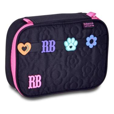 Imagem de Estojo Box Escolar Flower Power Rebecca Bonbon Rb26234 Clio Preto