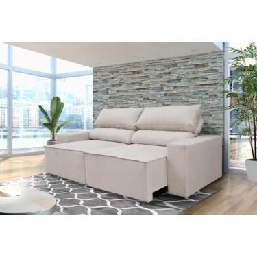 Imagem de Sofá Retrátil e Reclinável 2 Lugares 1,80m Espuma D28 Bege - PEPINELLI