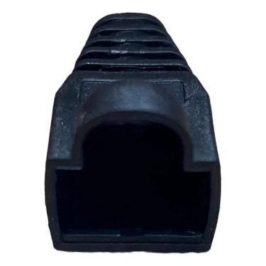 Imagem de 2X Kit 100 Capas Protetora Preta Conector Rj45 Utp Cat5 Cat6