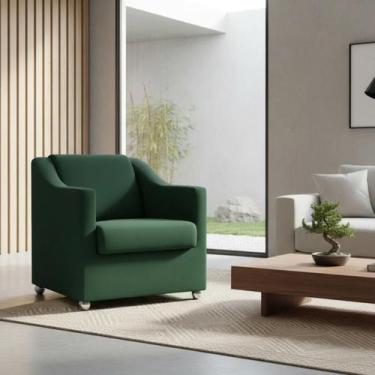 Imagem de Poltrona Decorativa Para Sala Recepção Manicure Barbearia Salão de Bel