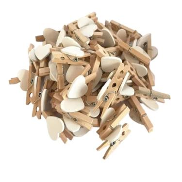 Imagem de 50 peças/conjunto de clipes de madeira amor coração prendedor de roupa DIY bonito decoração de casamento artesanato prendedor de roupa imagens clipe de cartões (branco, 10 peças)