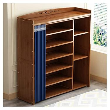 Imagem de 3FLQOOPP Sapateira para sapateira de entrada, prateleira de armazenamento de sapatos de 7 camadas, usada para organizar sapatos no quarto, sala de estar, corredor e rack de armazenamento (com pano
