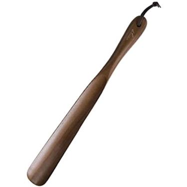 Imagem de HHHJQFAAT Chifre portátil de madeira de cabo curto, cabo longo de chifre de sapato, levantador de sapatos para idosos para atletas e tênis - Bir