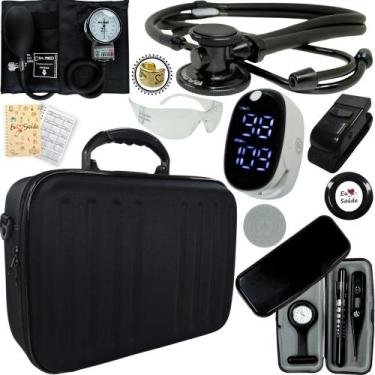 Imagem de Kit Enfermagem Aparelho De Pressao Estetoscopio Duplo Bic - Love Saude