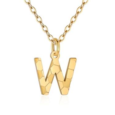Imagem de RUOOUY Colar feminino com inicial de futebol banhado a ouro 18K, pingente de letra A-Z, joia de futebol, acessórios esportivos, presente de Natal para namorada, filha, Aço inoxidável, Sem Pedra