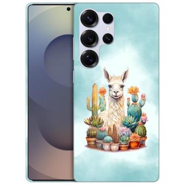 Imagem de GlamCase - Capa com suporte com estampa floral de lhama e cacto para S25Ultra5G