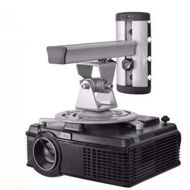 Imagem de KHUTRW3D Suporte para projetor, suporte de projetor ajustável, rotação universal, pendurar na parede, elevação frontal e traseira, telescópico, teto, escritório e uso doméstico, suporte para projetor