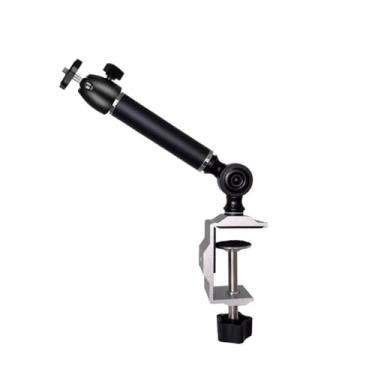 Imagem de KHUTRW3D Suporte para projetor, suporte fixo, horizontal, suporte para projetor, prateleira de cabeceira, suporte de clipe, suporte ajustável para projetor (médio)