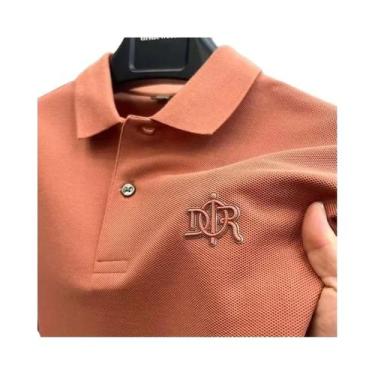 Imagem de Camisa Polo Masculina Premium De Algodão Com Manga Curta, Marca De Mod