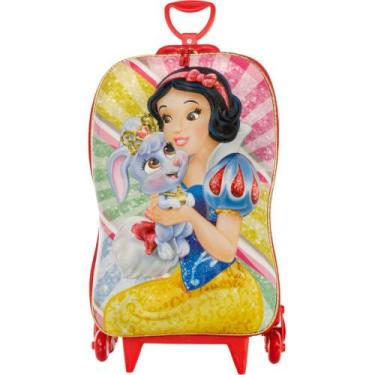 Imagem de Mala Infantil Branca de Neve 3D com Rodinhas - Multicolorida - MAX TOY