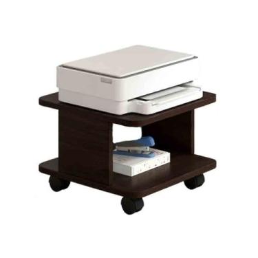 Imagem de Mesa de impressora, mesa de computador, prateleira de impressora, do chão ao teto, removível, colocação, mesa, mesa, suporte de várias camadas, prateleira de impressora (preto)