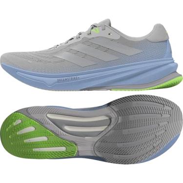 Imagem de adidas Tênis de corrida masculino Supernova Rise 2, Cinza/prata fosco/azul, 38