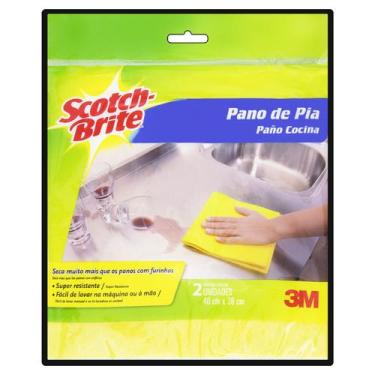 Imagem de PANO LIMPEZA PIA SCOTCH BRITE 3M 40x38cm PCT COM 2un
