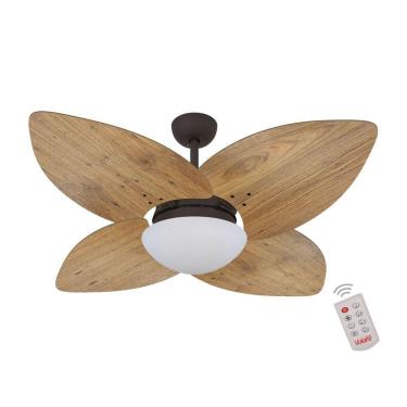 Imagem de Ventilador De Teto Marrom 4 Pás Rádica 127v C/ Controle